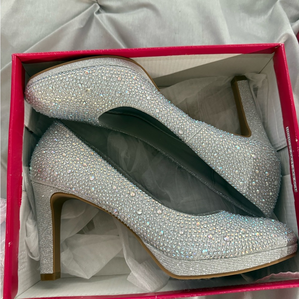 Elegant Silver High Heels